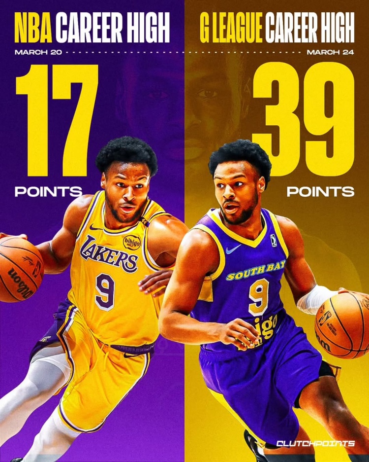 在進(jìn)步！布朗尼一周內(nèi)先后創(chuàng)下個人NBA和G聯(lián)盟單場得分新紀(jì)錄